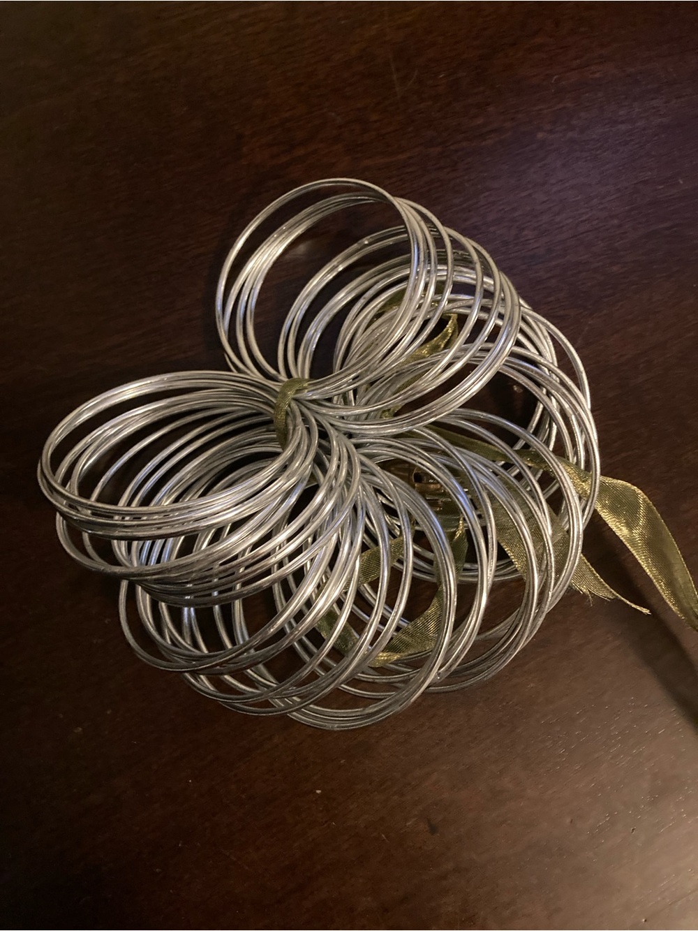 Silver Multi-Bangle Stack Bracelet Set - Picture 2 of 4